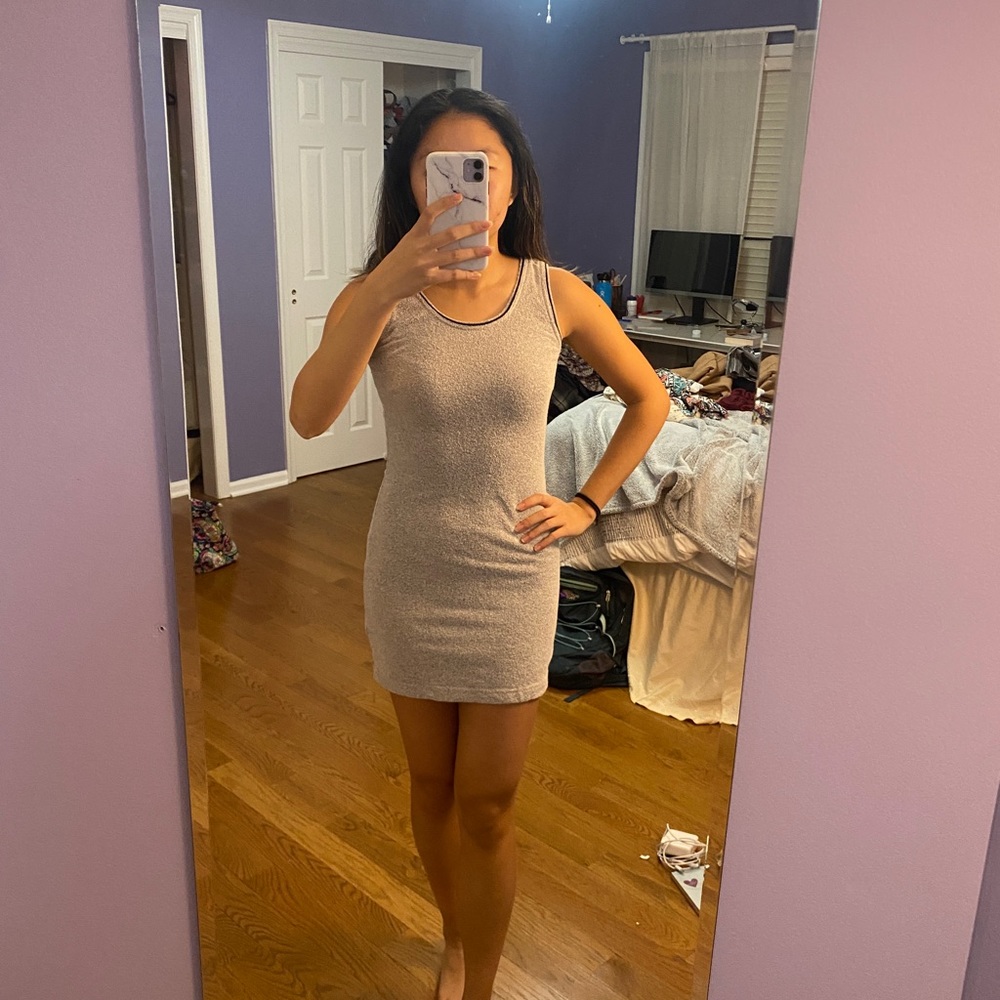 NWOT bloomingdales grey knit mini dress